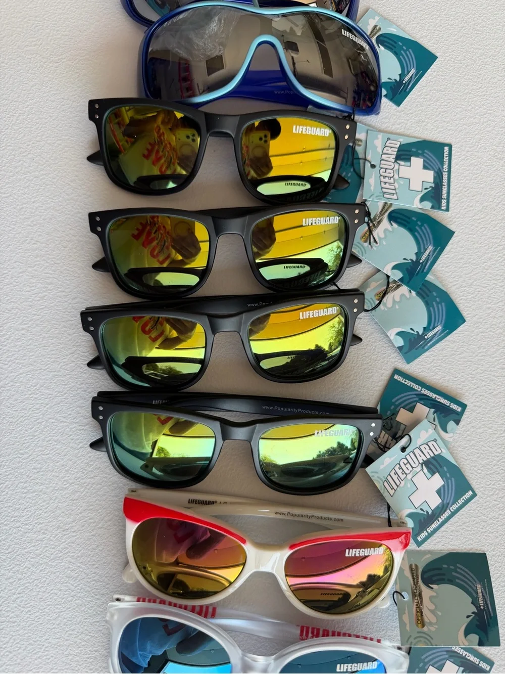 14 unisex Kids Polarized Sunglasses - Blue & Yellow Styles